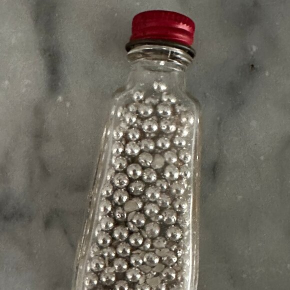Vintage House Of McCormick Decors Silver Dragees Giraffe Label Bottle Baking Mem - Picture 6 of 13